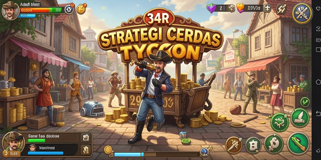 Screenshot 34R menampilkan strategi manajemen yang cerdas.