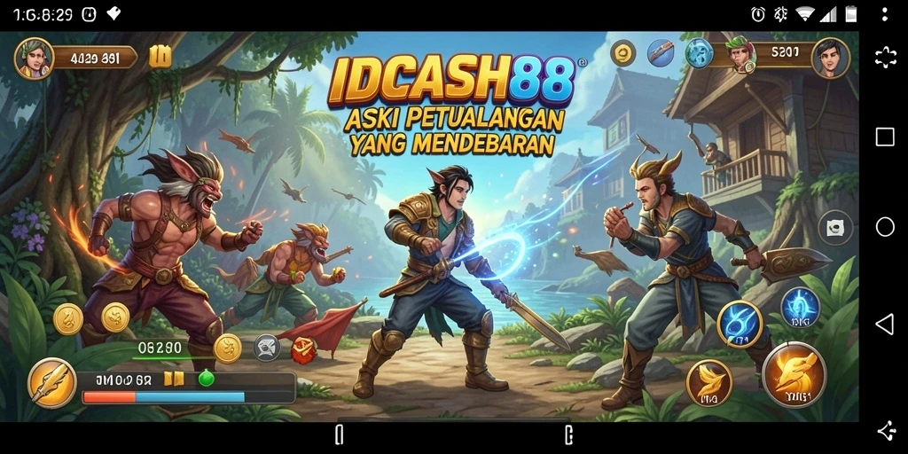 Tangkapan layar menunjukkan aksi seru dalam IDCASH88.