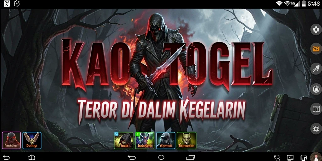 Tampilan menakutkan dari gameplay KAOSTOGEL yang menyeramkan.
