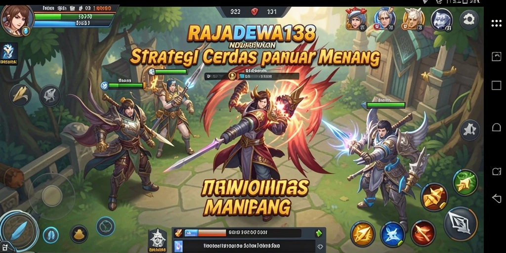 Tangkapan layar utama dari gameplay RAJADEWA138 menunjukkan pertempuran mendebarkan.