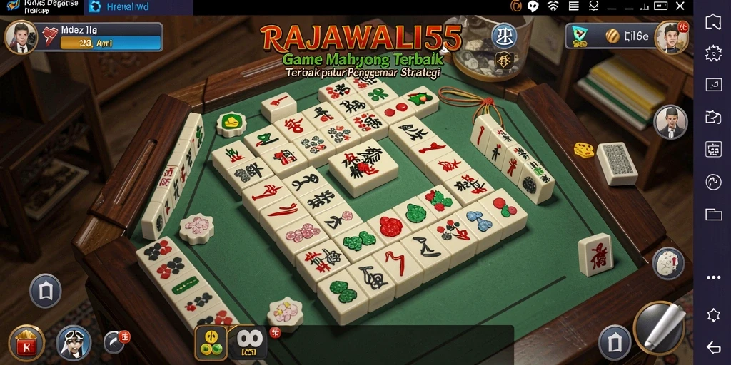 Tampilan gameplay RAJAWALI55 yang menarik saat bermain Mahjong.