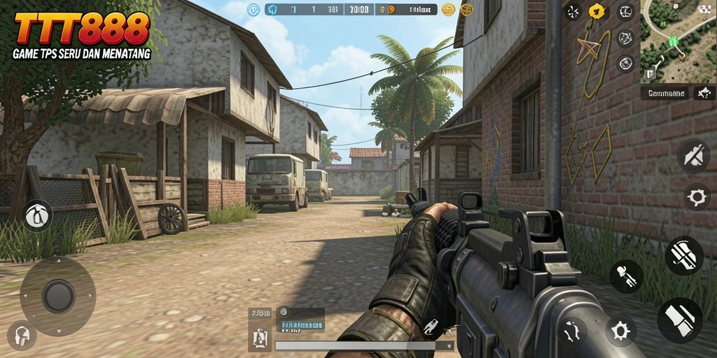 Gameplay TTT888 yang seru dan menantang saat berperang.